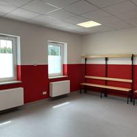 Neues Mobiliar für den Anbau des Sportplatzgebäudes in Langenfeld