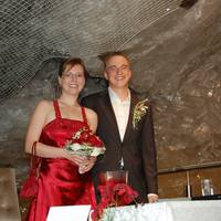 Hochzeitspaar / Kristallgrotte im Erlebnisbergwerk Merkers