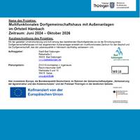 Publizitätsschild Dorfgemeinschaftshaus Hämbach 2024