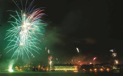 Feuerwerk am Burgsee